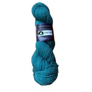 Ewetopia Sustainawool DK Hand Dyed Dragon Scales Blue/Green 230 yd Wool Yarn